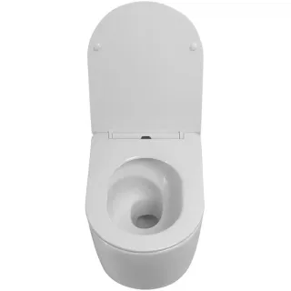 Унитаз подвесной ArtMax Napoli AM100CHRV безободковый с вихревым смывом и сиденьем микролифт белый